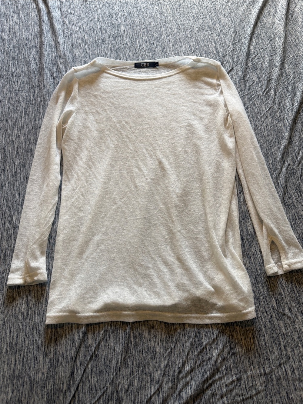 Sheer white layering top